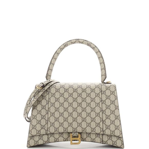 Gucci Handbags - Gucci x Balenciaga The Hacker Project Hourglass Top Handle Bag GG Coated Canvas